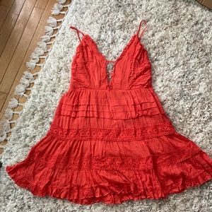 Selfie Leslie Red Sundress